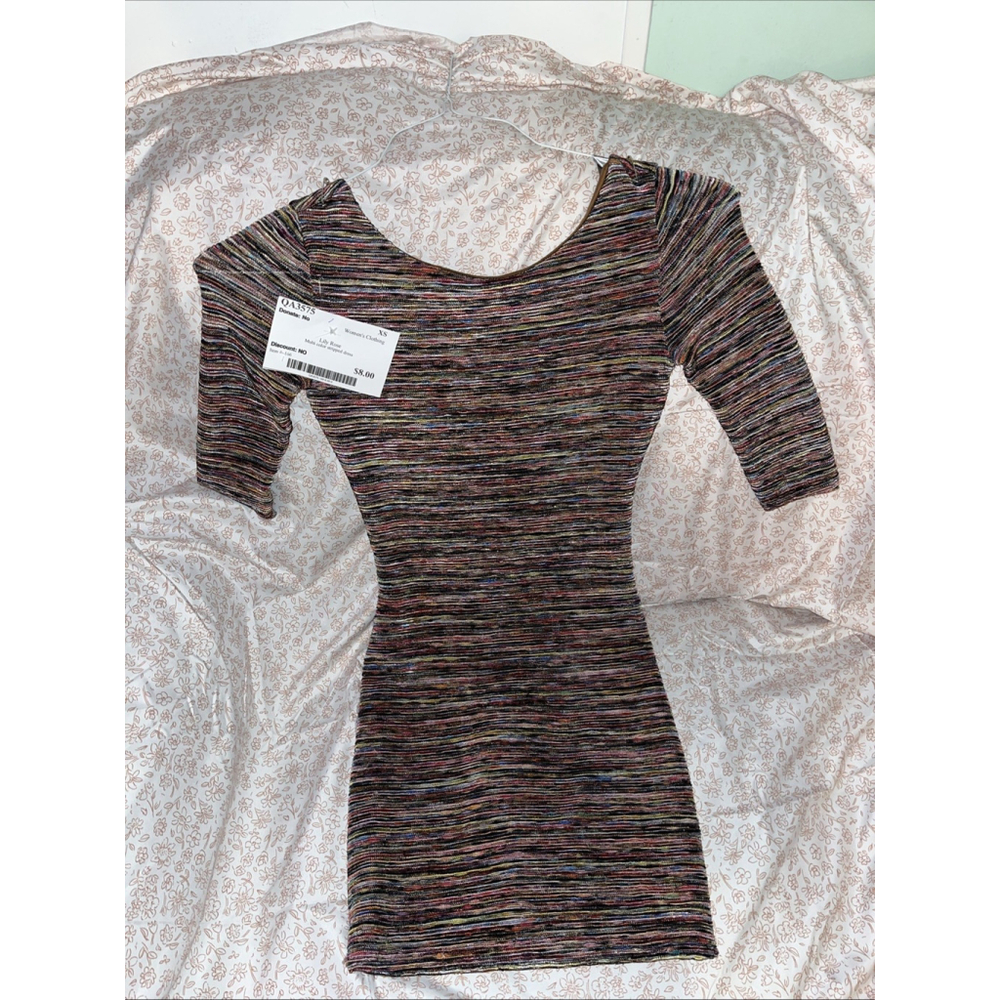 Lily Rose Multi Color Stripped Dress